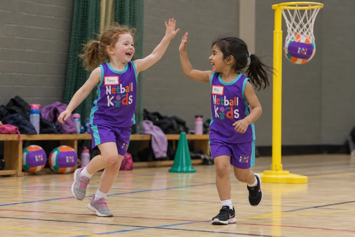 A coach teaching a young child to throw